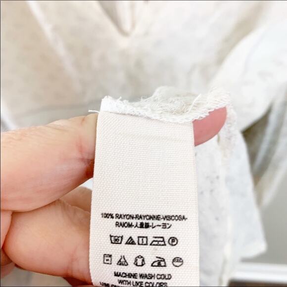 Free People Changing Times Floral Print White/Blue Tunic - Picture 5 of 8